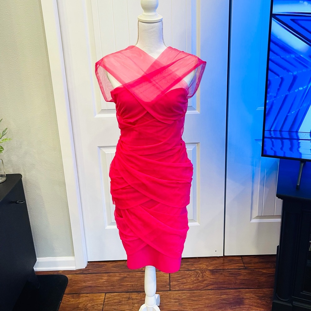 Misguided tall Pink bandage dress